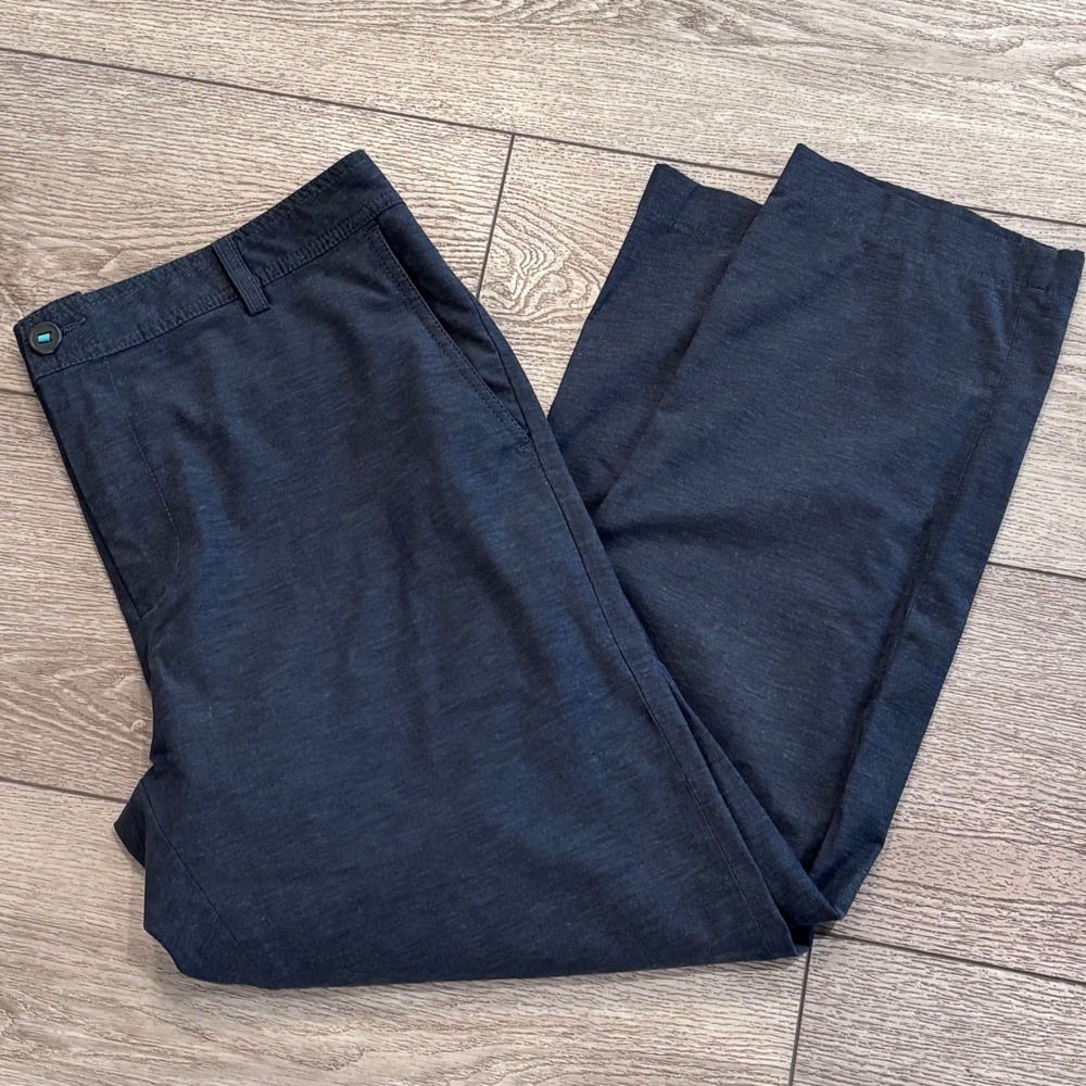 Linksoul Boardwalker Pants Mens 35 Blue Golf Chino Performance Casual Preppy